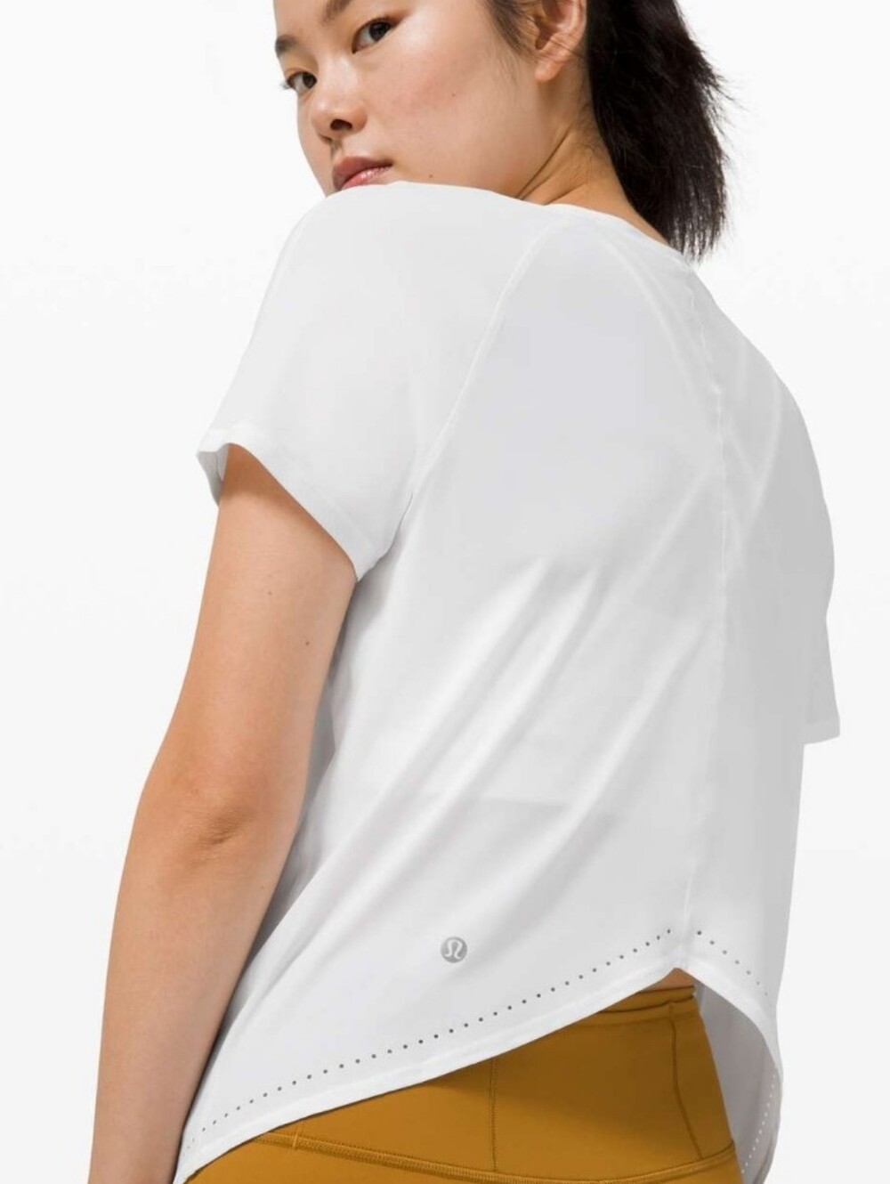 Lululemon Rise And Run White Short-Sleeve Performance Tee - Picture 4 of 8
